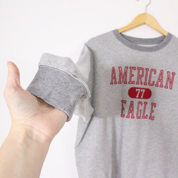 American Eagle Grey Crew Neck Sweater - Picture 4 of 5